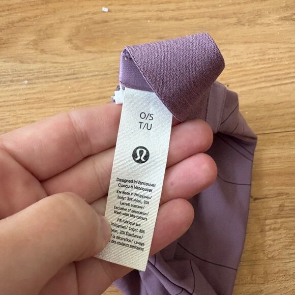 Lululemon Athletic Nulu Wide Reversible Training Headband Purple NWT One Size - Picture 4 of 5